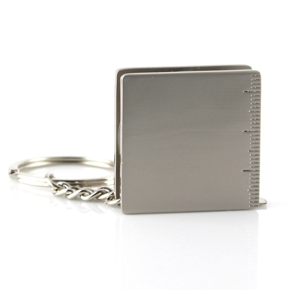 Double Scale Tape Measure Keychain Mini Size Keyring Pull Ruler  Hand Gauging