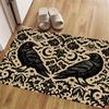 1pc, 2D Flat Printing, Vintage Gothic Crow Doormat, Dark Niche Entrance Mat, Colorful Non-Slip, Machine Washable Polyester Mat, Suitable for Home Deco