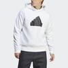 Adidas Letter Logo Printed Hooded Pullover Long Sleeve Sweatshirt Men sweatshirt White IC3746