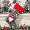 Faceless Forest Man Doll Christmas Stocking Teddy Applique Gift Bag