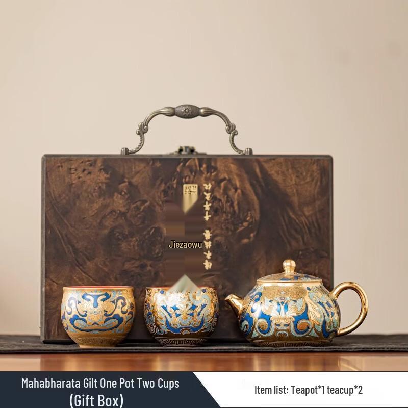 Chen Desheng Dunhuang Gilt Kung Fu Tea Set