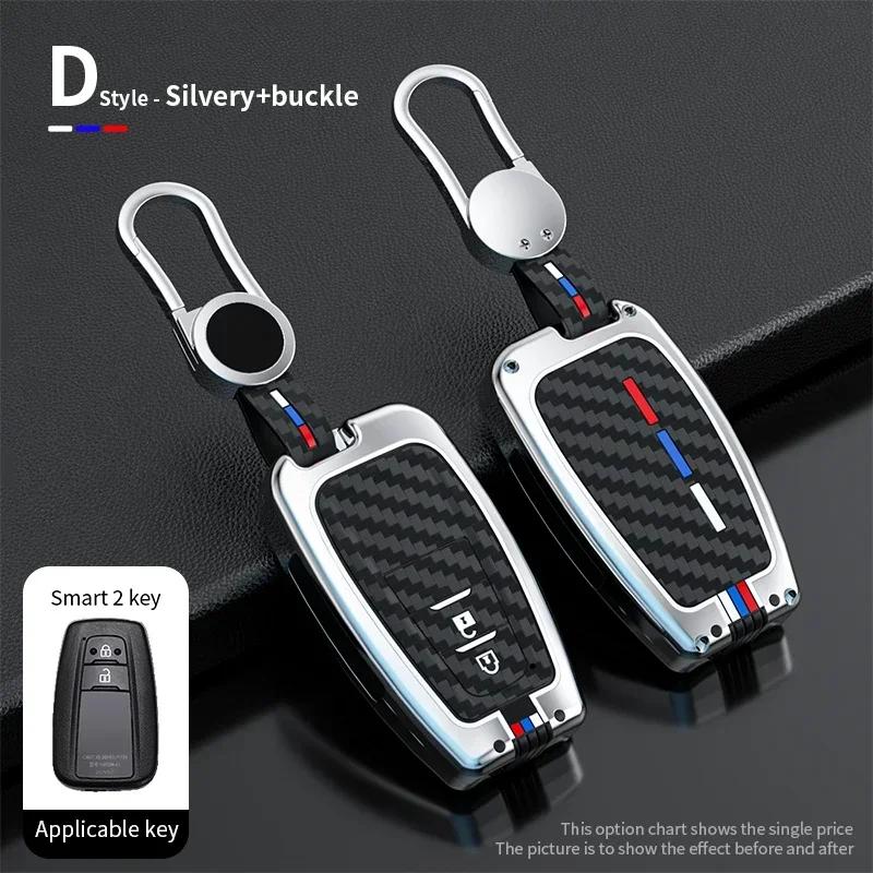 Zinc Alloy Smart Car Key Cover Car Key Case For Toyota CHR C-HR Prado WJSH7 Camry Avalon Prius Corolla RAV4 Avalon Car Accessories