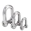 304 Edelstahl Sechskant-D-Schäkel, Drahtseil-Kettenverbinder U-Schäkel