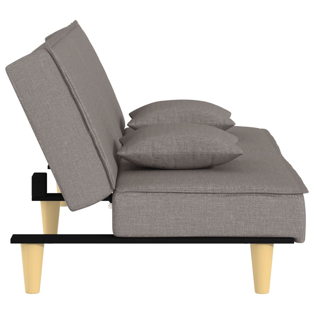 Sofa Bed Taupe Fabric