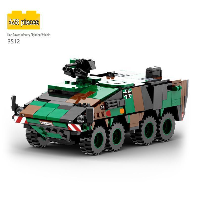 Military Series Tank Armored Vehicle Model Building Blocks for Kids – 61-Piece Toy Set