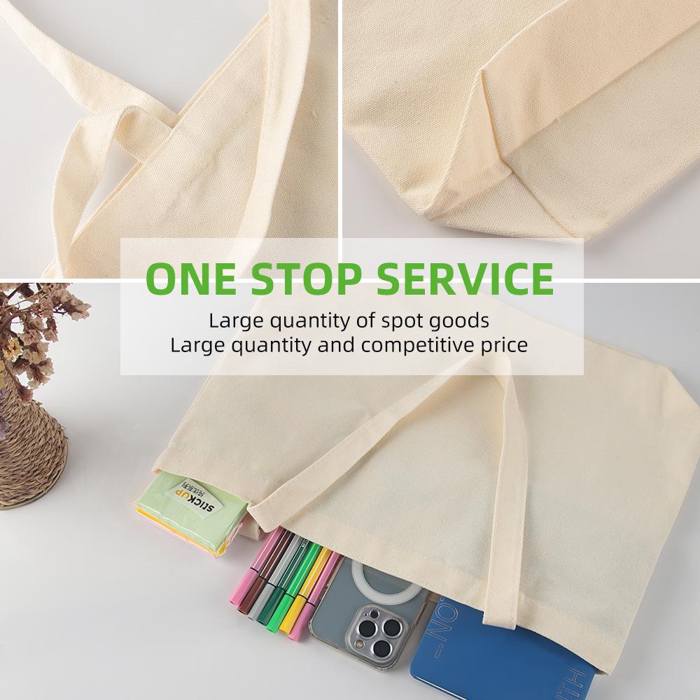 Saf Pamuklu Kanvas Bez Çanta - Alışveriş, Reklam, Kendin Yap ve Boyama İçin Boş El Çantası