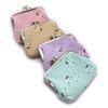 Floral Canvas Coin Purse, Women Change Purse with 2 Compartments, Kiss Lock Closure Pouch for Cash Coins Cards