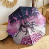 1pc K-Pop Devil Hunter Sweeps the Globe Umbrella Portable Folding Umbrella Iron Frame Hole Bone Structure Outdoor Home Umbrella