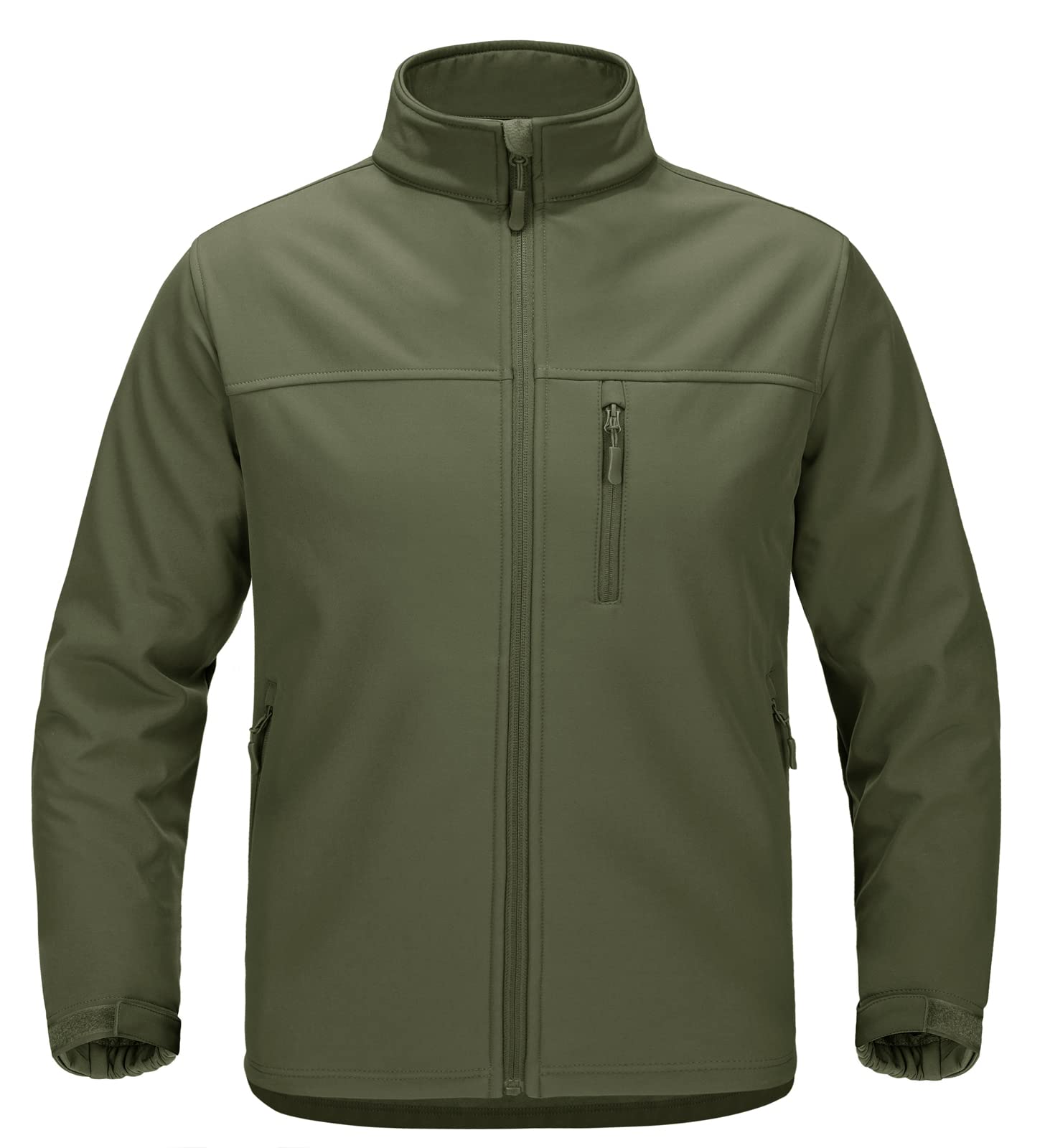 

KEFITEVD Size 3XL Men s Water-Repellent, Windproof, Military, Tactical, Fishing, Workwear, Hiking, Breathable, Fleece-Lined Jacket, Green,