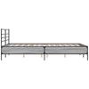 Bed Frame in Grey Sonoma 135 x 190 cm Made of Engineered Wood and Metal