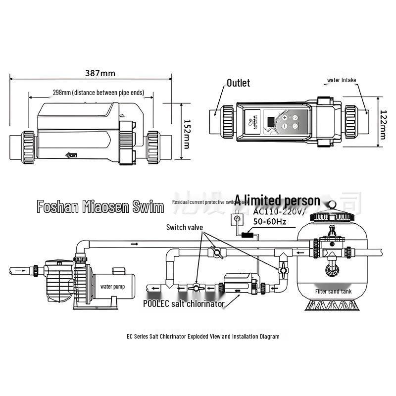 CE Certified Pool Salt Chlorinator & Electrolyzer Chlorine Generator