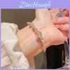 Gold Plated Zircon Flower Water Drop Bracelet For Elegant Women Fashion Jewelry