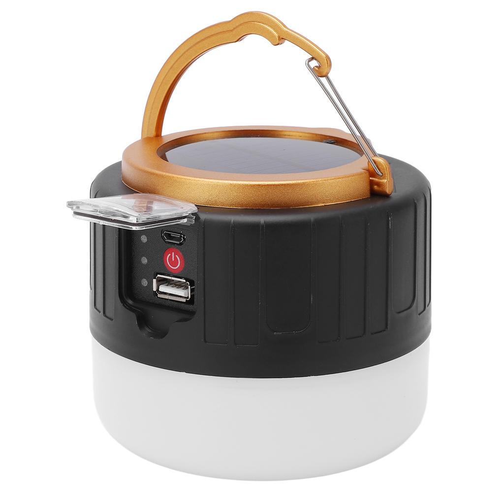 LED Camping Lantern Multifunction Solar Powered Outdoor Tent Lamp for Camping Night Market Stall Emergency
