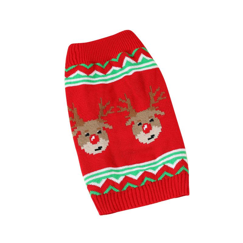 Christmas Cute Sweater Puppy Dog Autumn and Winter Pet Small Dog Puppy Teddy Cat Cat Clothes