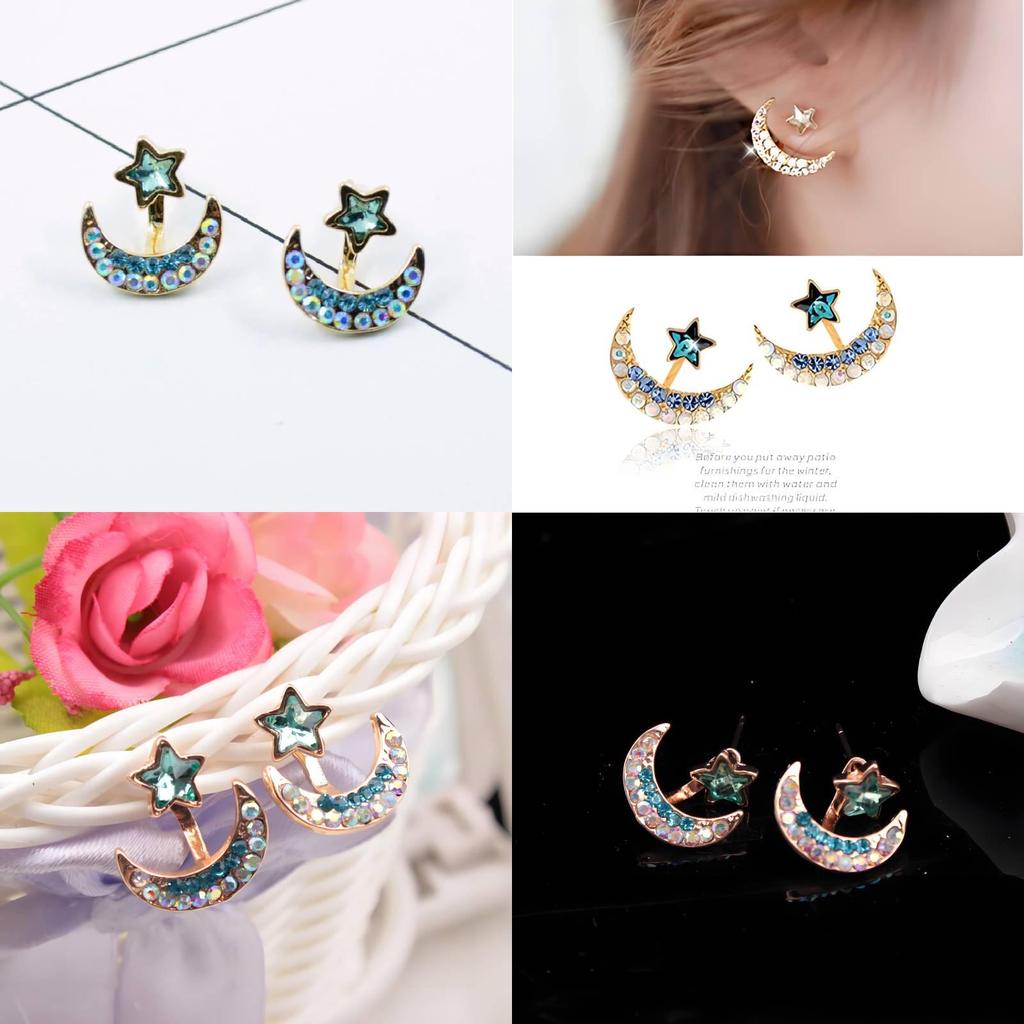 Stunning 2019 New Korean Style Star And Moon Alloy Earrings For Vintage Fashion Lovers