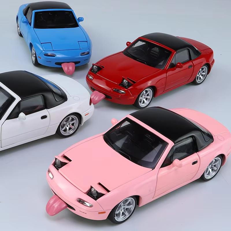 2025 New 1:32 Mazda MX5 MX-5 Supercar Metal Alloy Diecast Toys Car Model Collectibles Birthday Gift Sound & Light Children's Toys Hobbies
