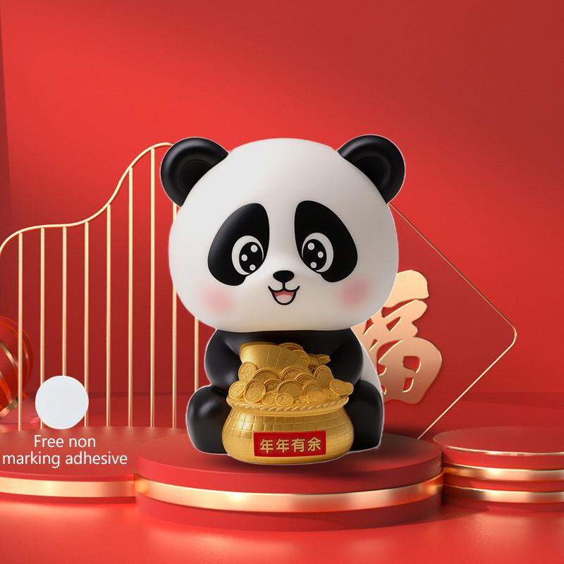 

1 шт. Мультяшный качающийся панда на солнечной батарее, украшение на приборную панель автомобиля с качающейся головой, аксессуары для интерьера автомобиля, фигурки панды, игрушечные машинки