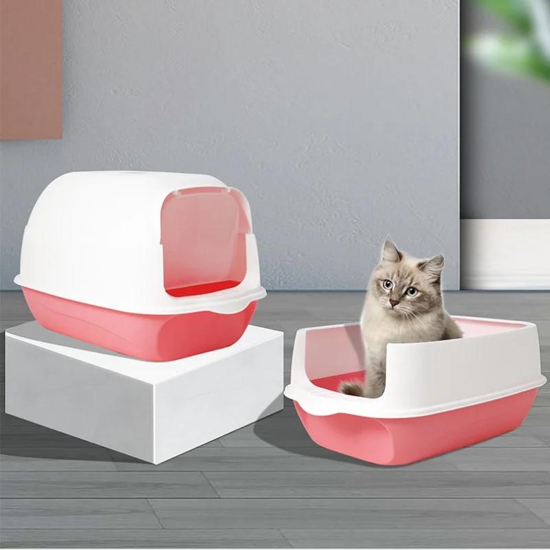 Large Capacity Cat Litter Box Pet Sandbox for Cat Anti-Splash Cats Toilet Kitty Sandbox Kitten Tray Bedpan Cleaning Cat Supplies
