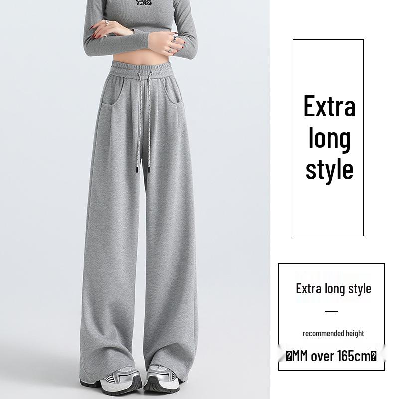 Women's Fleece-Lined Wide-Leg Drawstring Sweatpants - Autumn/Winter 2025 Collection
