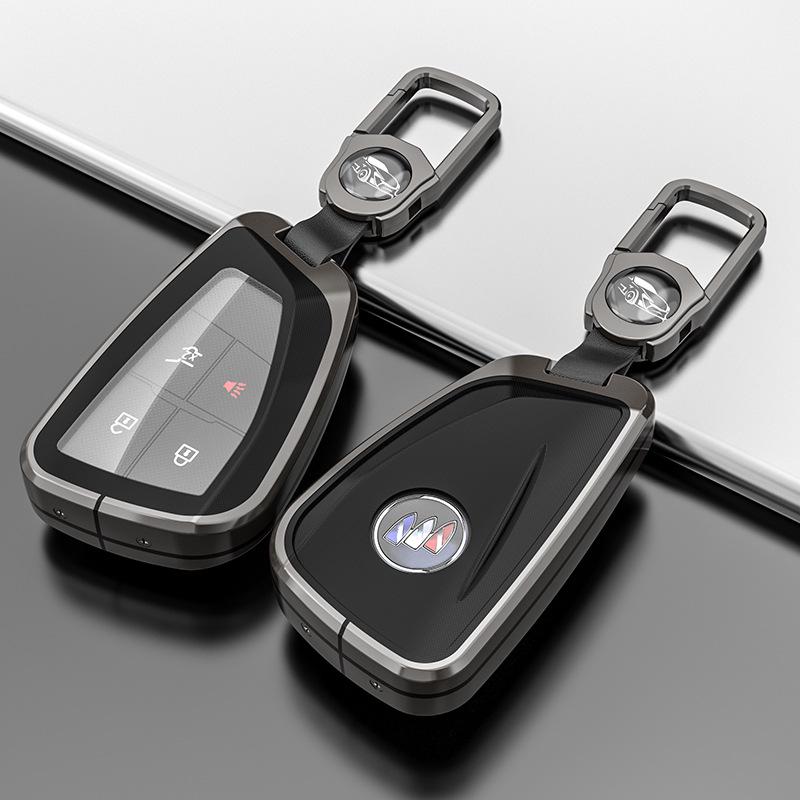 Metal Shell Snap Button Key Case for Buick Envision S and GS 2022 Models