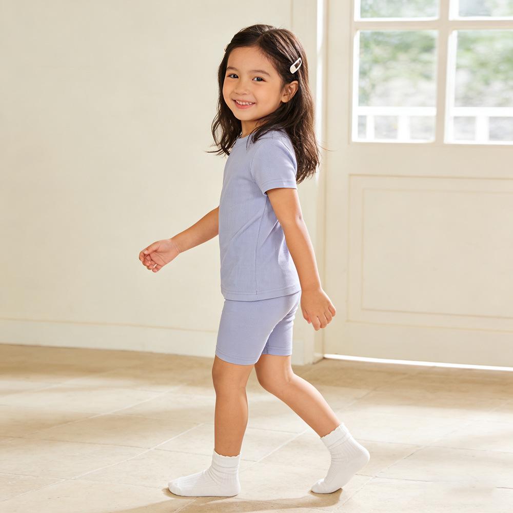 Summer Matching Solid Sports Leggings Family Pajama Set