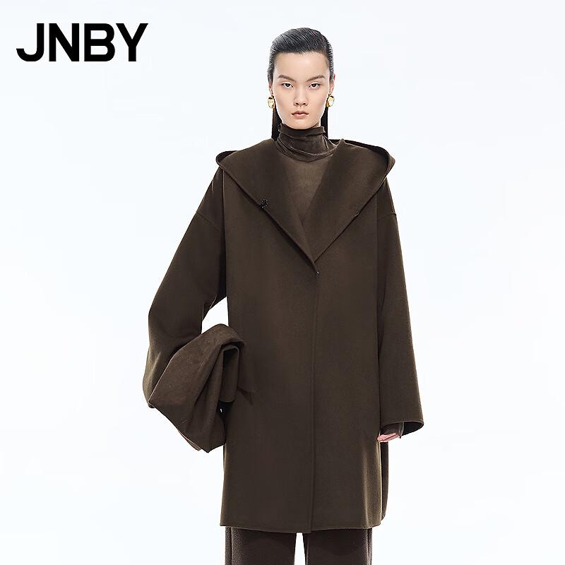 JNBY Women's 2025 Winter Wool & Cashmere Blend Hooded Coat