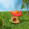 Micro Landscape Ornaments Resin Mushroom House Fairy Garden Miniature Village Cottage for Succulents Bonsai Moss Terrarium Plant Pots Fish Tank