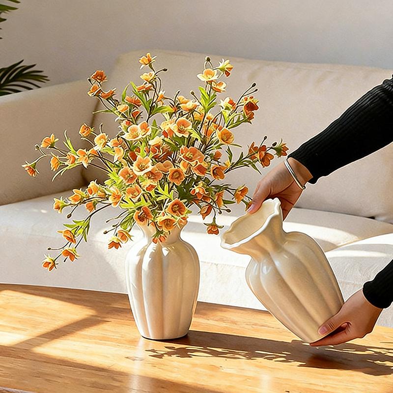 Ceramic Flower Vase Table Center Decoration Aesthetic Vase Hydroponic Plant Vases Desktop Ornament Home Decoration
