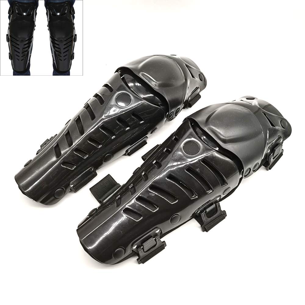ZSADZS Motorcycle Knee and Shin Impact Set of 1 Protectors, Resistant, (Black)