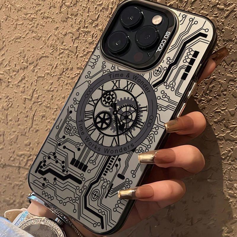 Watch mechanical heart graphic phone case for iPhone 16 15 14 13 12 11 x XR Xs SE2 SE 8 7 plus pro Max mini PC back cover