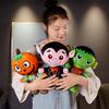 Halloween Plush Pumpkin, Vampire, and Skeleton Figures - Funny Decorative Pillow Set