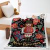 2D Digital Printed Blanket Christmas Thickened Lamb Fleece Crystal Fleece Blanket