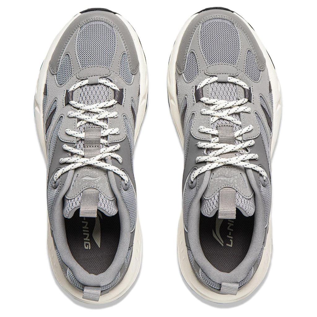 Li Ning Abrasion Resistant Lightweight Low top Chunky Sneakers Men's Gray AGCW201-1