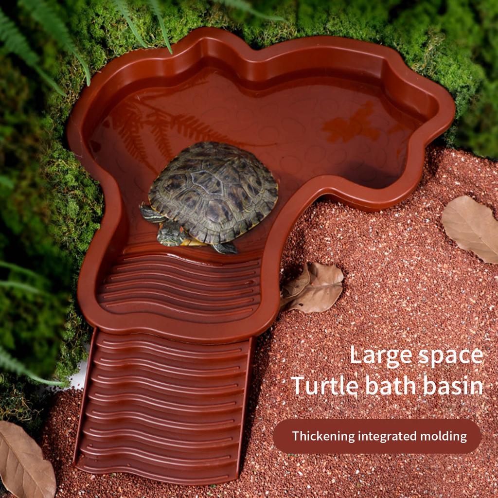 Adaptable Animal Feeding Plate Durable ABS Construction Shallow Water Dish For Shelled Species Lizards