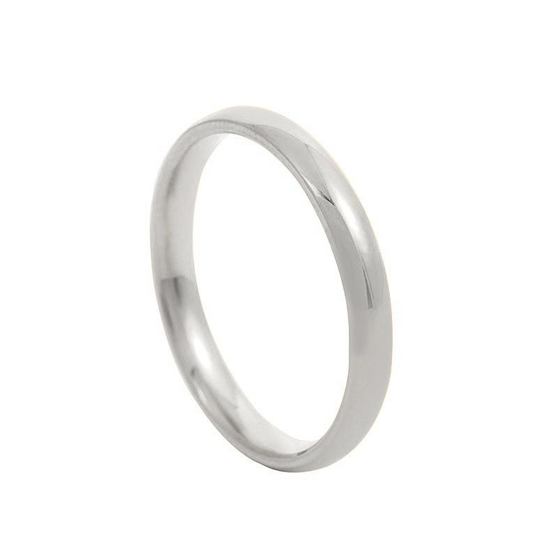 Korean Style Stainless Steel Ring 2mm Inner and Outer Ball Ceramic Clay Inlaid Diamond Ring Simple Fashion Titanium Steel Jewelry Set