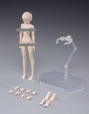 Actionfigur für 86TOYS Perlweiße Haut Manga Anime Stil Weiblicher Körper mit Unbemaltem Kopf und Faust Hand Set Mittel [TOYBARJAPAN] 1/12 T86-ST