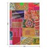 Boho Art Sari Patchwork Quilt Throw Blanket Nap Designers Bed Linens Weighted Blankets