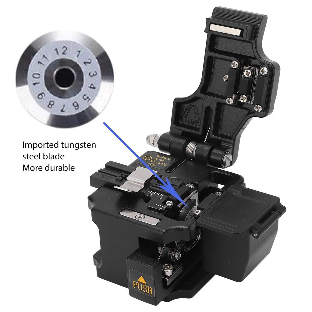 Fiber Cleaver High Accuracy Optical Cable Cutting Knife FTTH Tool Kit Hot Melting Cold Splicing