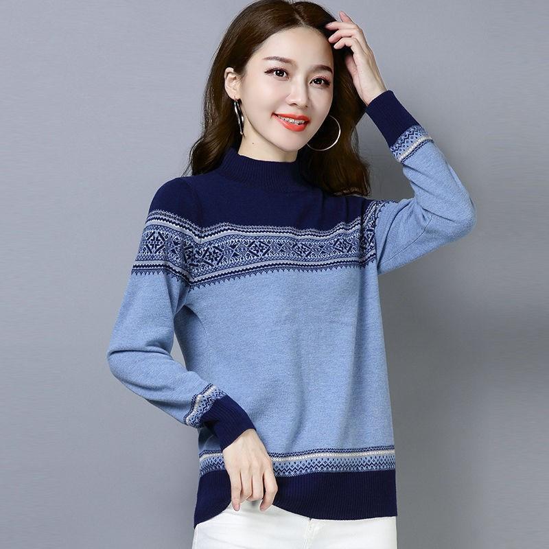 Autumn Women Knitted Sweater Pullover Cashmere Turtleneck Sweater Winter Long Sleeve Casual Sweater Female Jumper Pull Femme P216