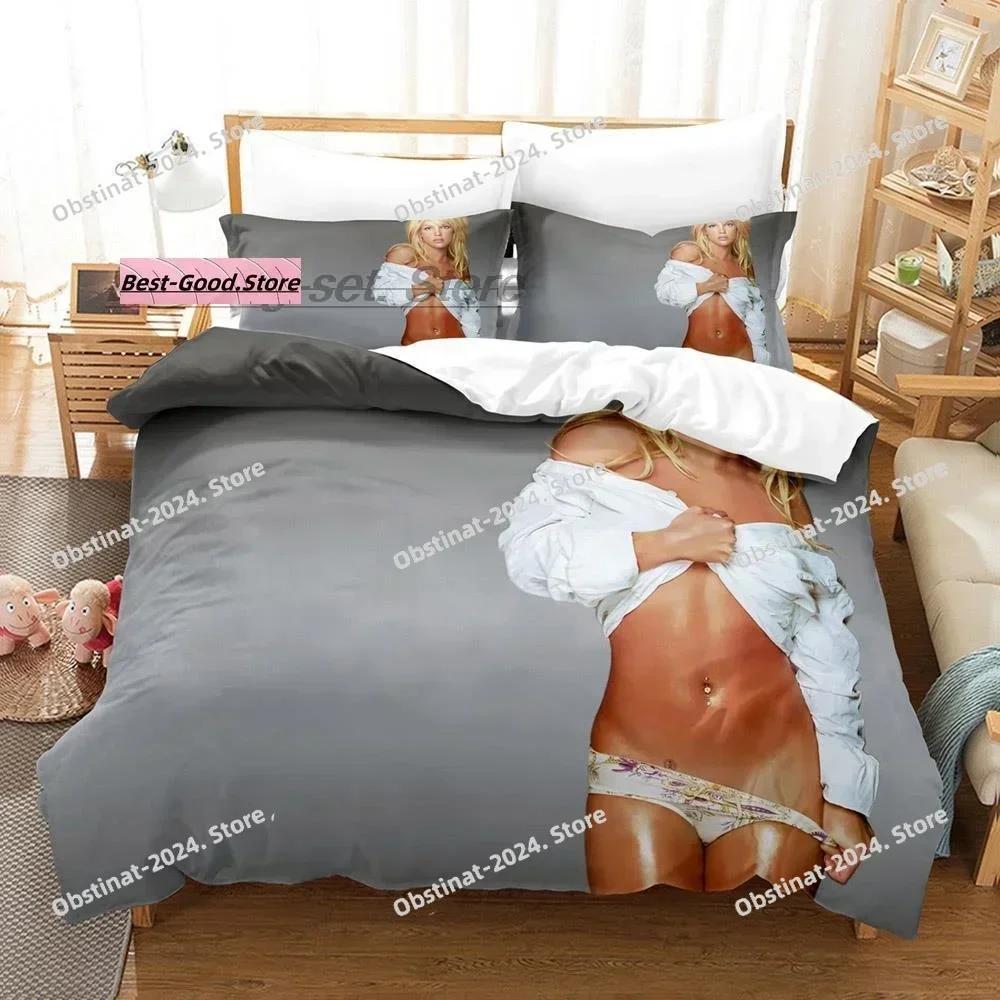 Fashion Britney Spears Bedding Set Printed single Comforter Quilt Bed Cover Duvet Cover Pillow Case 3 Pieces Set Kids Adult Size
