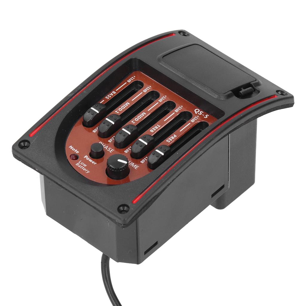 Pickup Guitar Preamp Acoustic Equalizer 5 Band EQ Tuner Amp Pre Wired Replacement Accessories