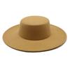 Französischer Damenhut Großer Breiter Rand 10CM Fedora Hut Winterwolle Derby Hochzeit Jazzhüte Flache Krone Filzhut