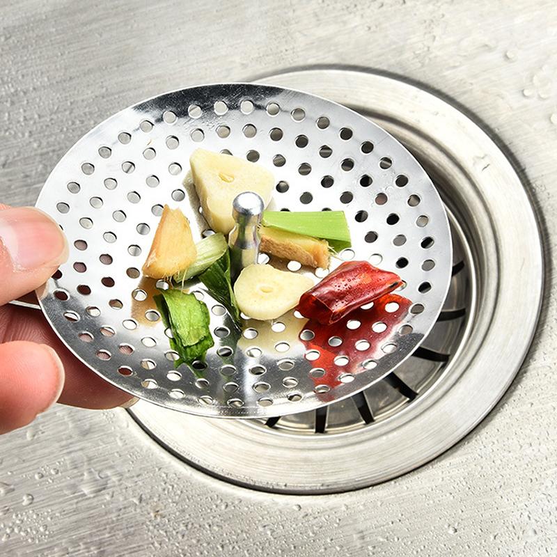 1/3/5Pcs Kitchen Sink Strainer Floor Drain Bathtub Hair Catcher Stopper Stainless Steel Shower Drain Hole Filter Trap