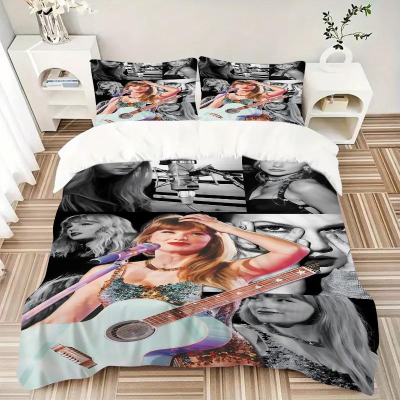 3Pcs Taylor Swift'S Musical Journey Bedding Sets For All Sizes New 3D Printed Bed Cover Comforter Duvet Cover Pillowcase Bedroom Decoration