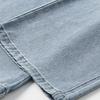 Zhenweis Men's Casual Drawstring Wide-Leg Jeans