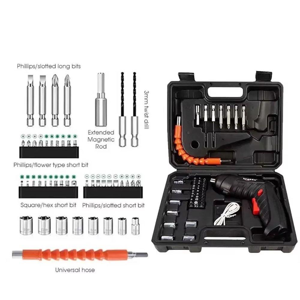 3/15/47PCS 1800mAh Lithium Battery 3.6v Electric Screwdriver Kit  Electrical Repair