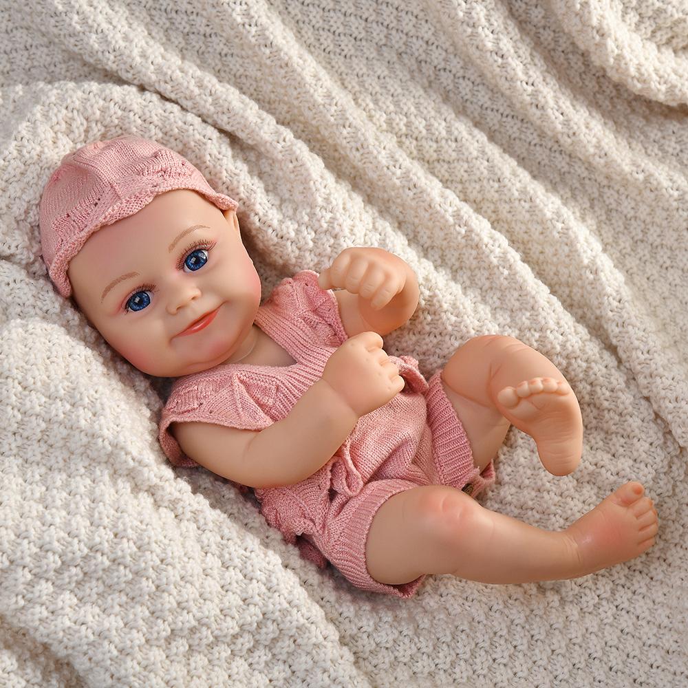 40cm Reborn Dolls Realistic Full Vinyl Doll 17.74in Lifelike Newborn Doll Cute Dolls Toy Princess Toys  For Adults Birthday Gift
