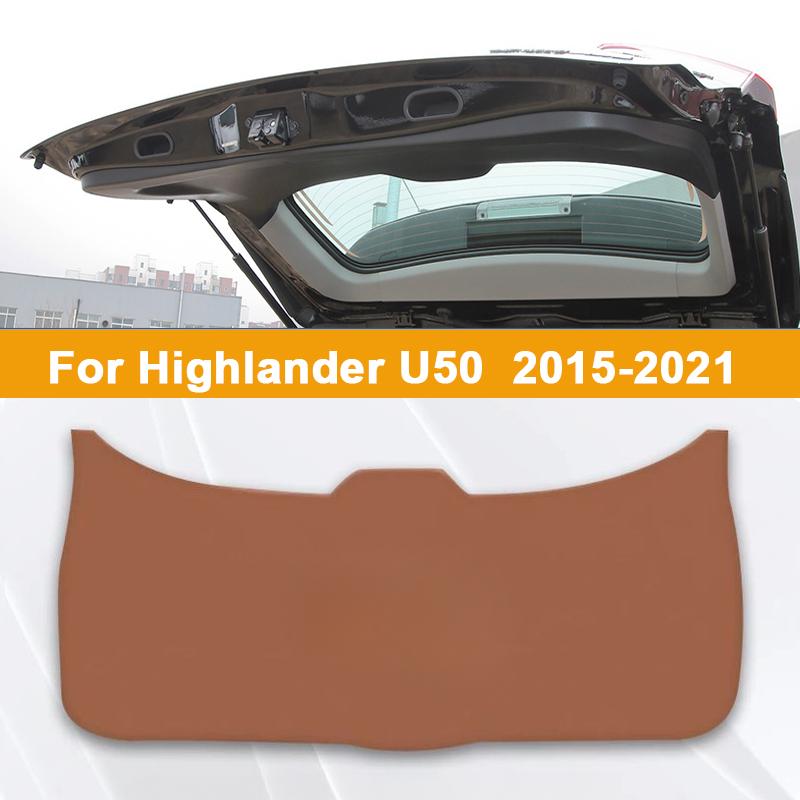 For Toyota Highlander U70 U50 U40 2009-2025 Car Boot Tailgate Kick Pad Leather Anti Kick Anti-dirty Trunk Door Mat Protection