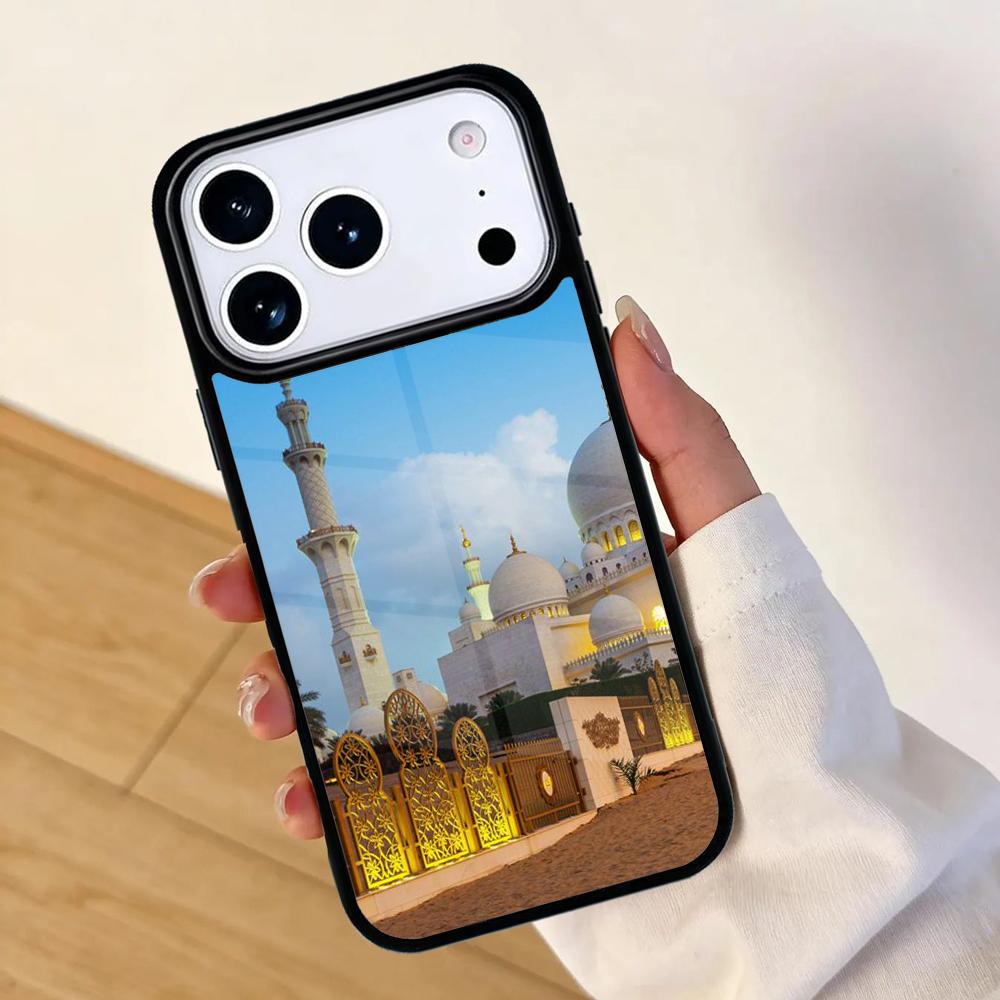 Arabic Muslim mosque building SOFT Mobile Phone Case for IPhone 17 AIR 16pro Max 15 14 13 12 11 Bumper Cover
