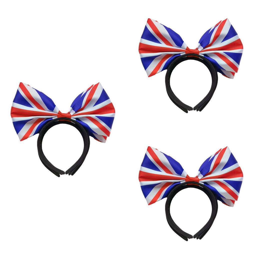 Stilvolles Union Jack Haarband Alice Stirnband Mit Großer Schleife Für Männer Und Frauen Platinjubiläum